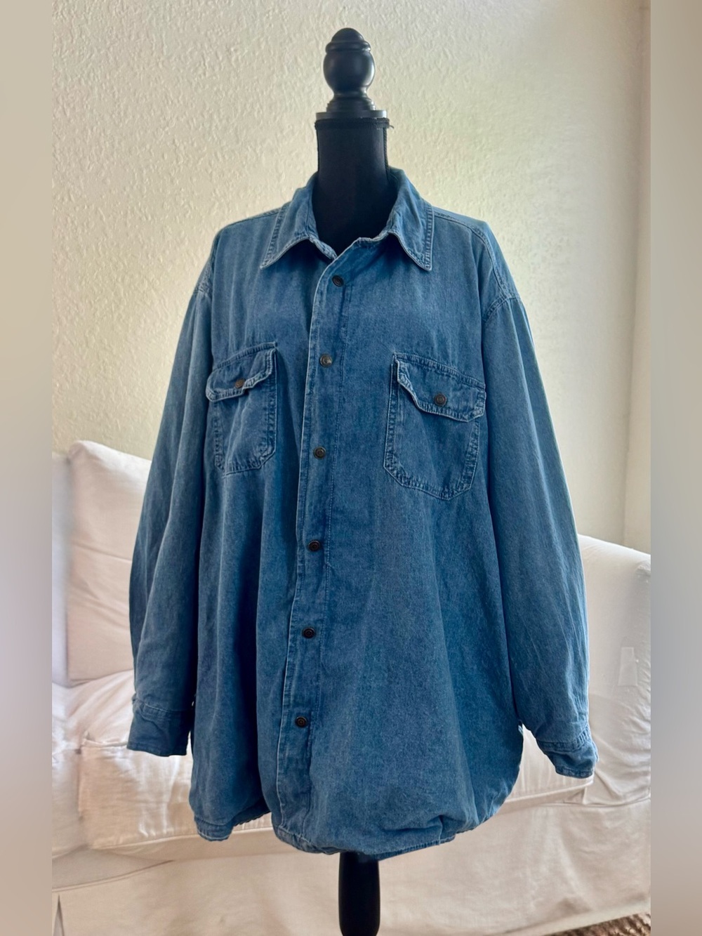 Boulder Creek men’s workwear heavy denim and flannel insulated shirt 3XL